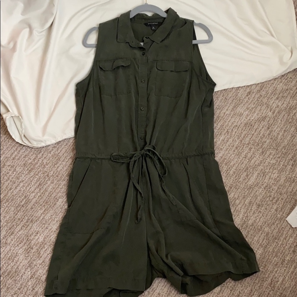 Army green romper